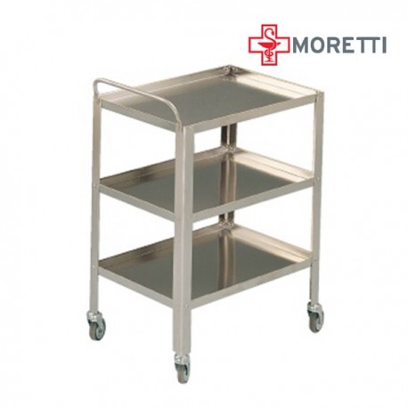 Carucior rastel din inox pentru instrumentar MORETTI - MMO243