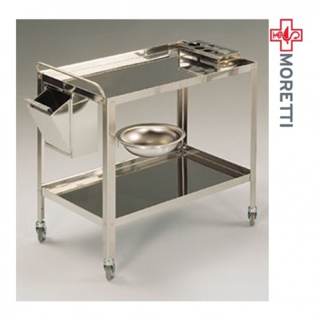 Carucior rastel din inox pentru instrumentar MORETTI - MMO247