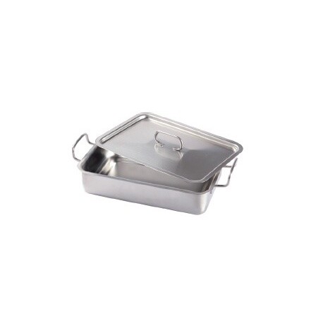 Cutie sterilizare din inox - 210x110x50 mm cu maner lateral si capac MTX127S