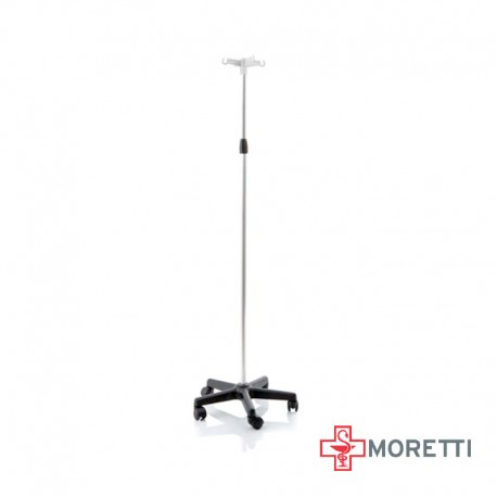 Suport perfuzie cu picior aluminiu si carlig plastic MMI433