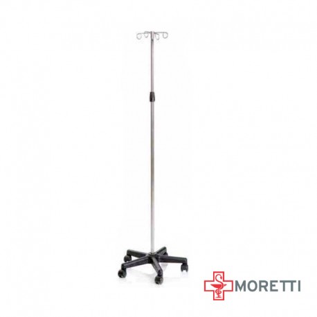 Suport perfuzie cu picior inox si carlige inox MMI437