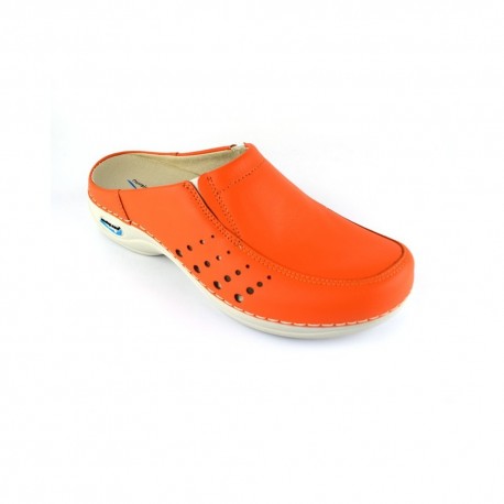 Saboti medicali din piele naturala, lavabili, Nursingcare Wash'Go Berlin, alb