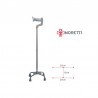 Baston tetrapod cu baza ingusta si maner deschis - RP726