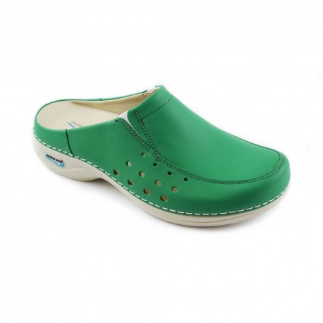 Saboti medicali din piele naturala, lavabili, Nursingcare Wash'Go Berlin, alb