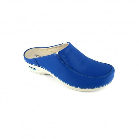 Saboti medicali din piele naturala, lavabili, Nursingcare Wash'Go Paris, albastru electric