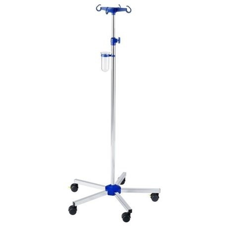 Suport perfuzie, otel cromat, 4 carlige plastic I-N41121