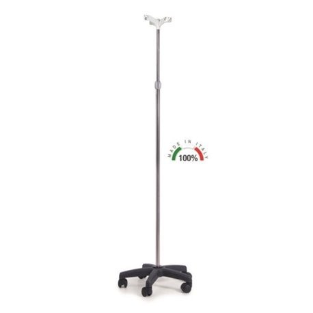 Suport perfuzie - picior inox, carlig plastic MMI436